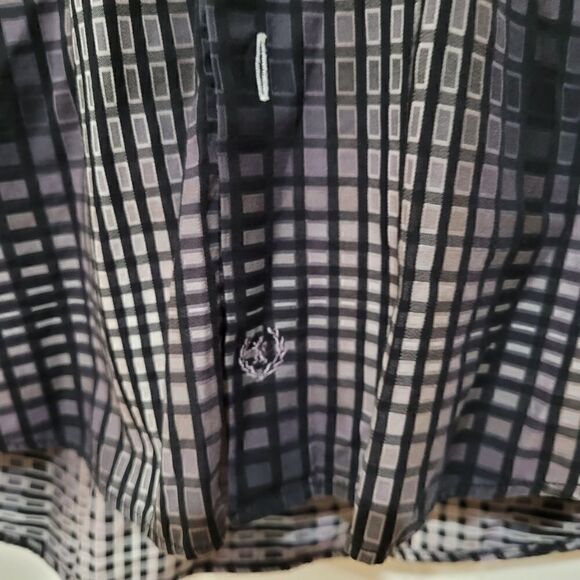 Bugatchi uomo black and grey check shirt - Picture 3 of 4